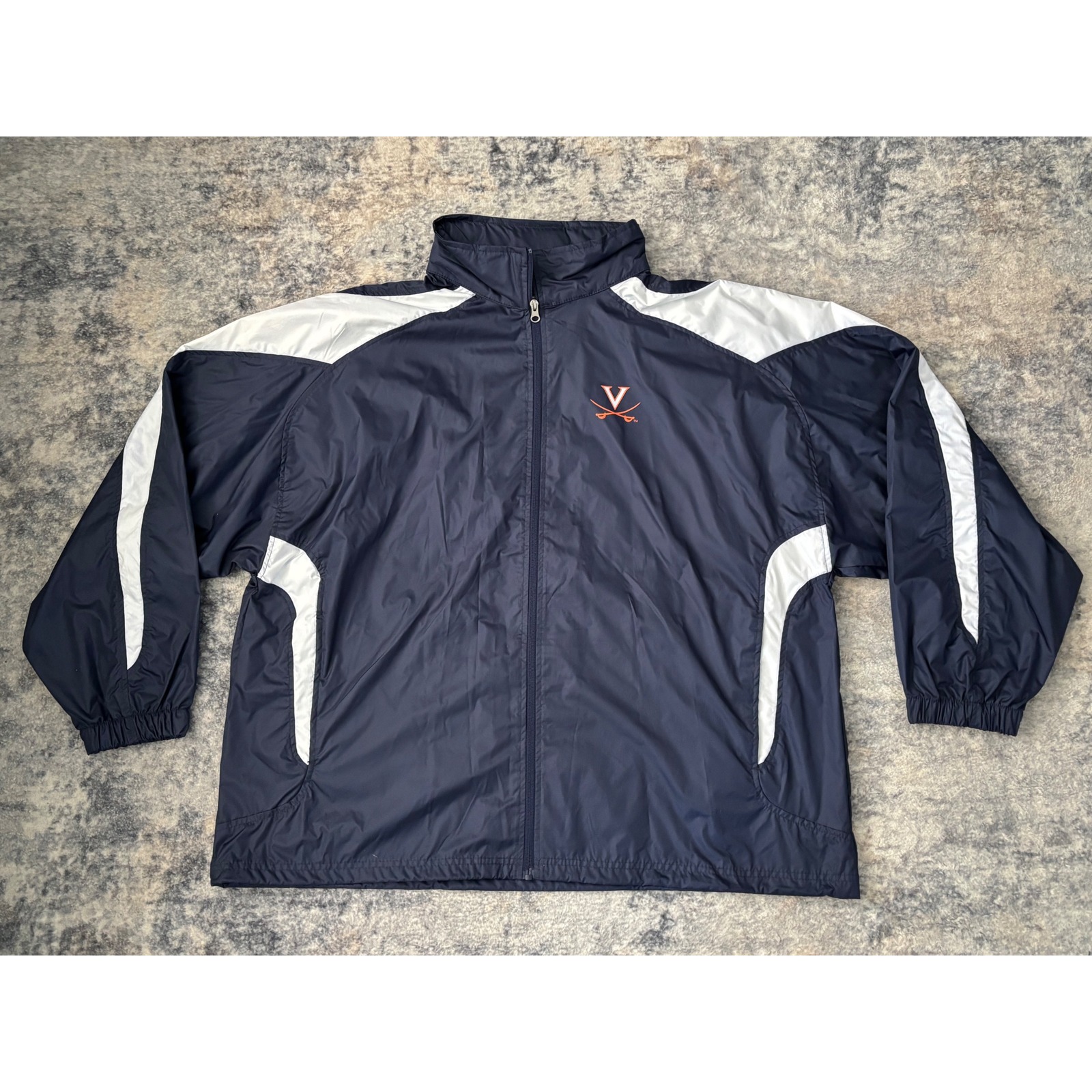 Vintage University Of Virginia Uva Cavaliers Pullover Windbreaker Jacket Xl Hood